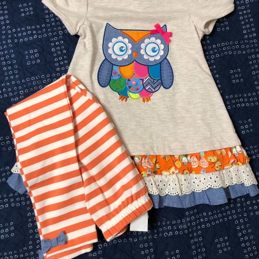 RARE EDITIONS Owl 2 piece set
